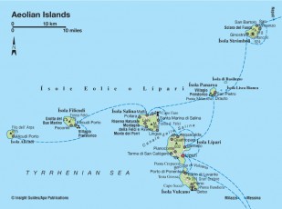 Map of Aeolian Islands