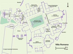 Map of Villa Romana del Casale in Piazza Armerina